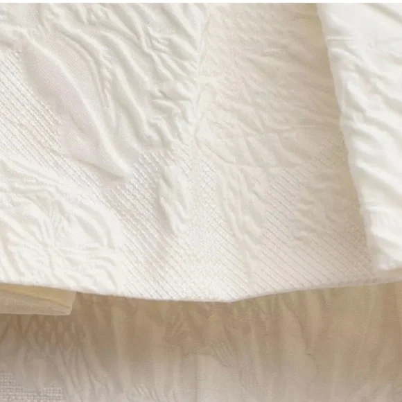 NWT Ronny Kobo Calin Puff-Sleeve Peplum Ivory Mini Dress Anthropologie fits 4 8 - Picture 5 of 8